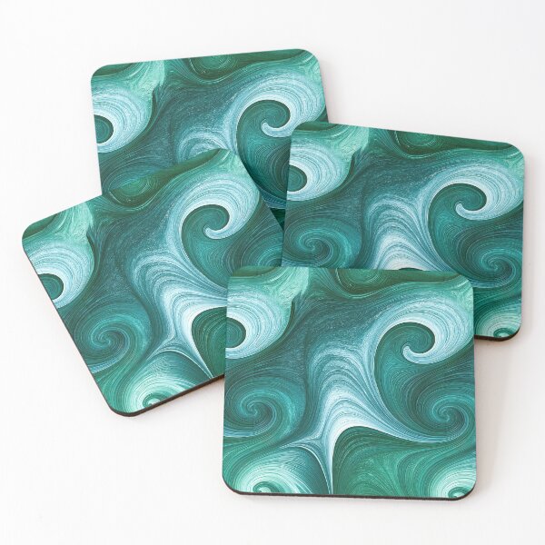 Item preview, Emerald Sea Vortex Fluid Marbling Design designed and sold by Piotrek0001.