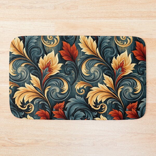 Item preview, Ornate Dark Floral Marbling with Gold Accents designed and sold by Piotrek0001.