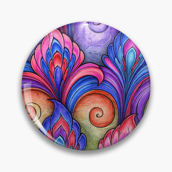 Item preview, Royal Purple and Magenta Feathered Marbling designed and sold by Piotrek0001.