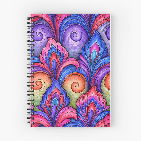 Item preview, Royal Purple and Magenta Feathered Marbling designed and sold by Piotrek0001.