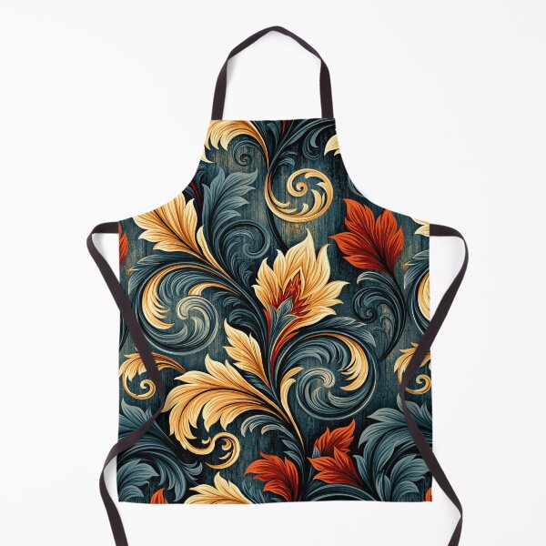 Item preview, Ornate Dark Floral Marbling with Gold Accents designed and sold by Piotrek0001.
