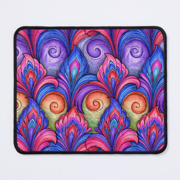 Item preview, Royal Purple and Magenta Feathered Marbling designed and sold by Piotrek0001.