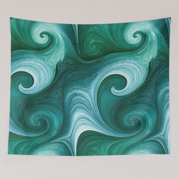 Item preview, Emerald Sea Vortex Fluid Marbling Design designed and sold by Piotrek0001.