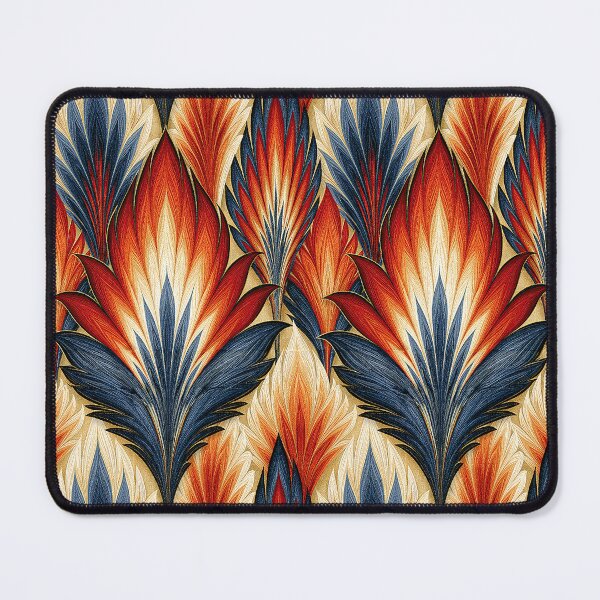 Item preview, Vivid Red and Amber Feathered Marbling Art designed and sold by Piotrek0001.