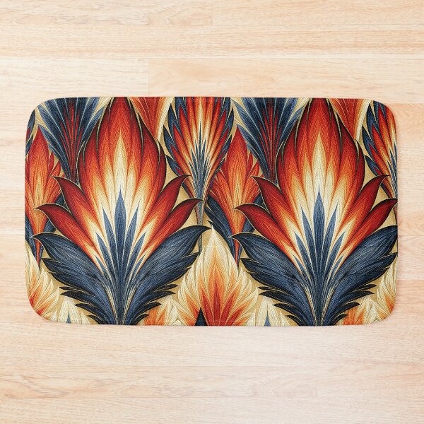Item preview, Vivid Red and Amber Feathered Marbling Art designed and sold by Piotrek0001.