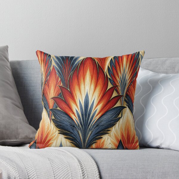 Item preview, Vivid Red and Amber Feathered Marbling Art designed and sold by Piotrek0001.