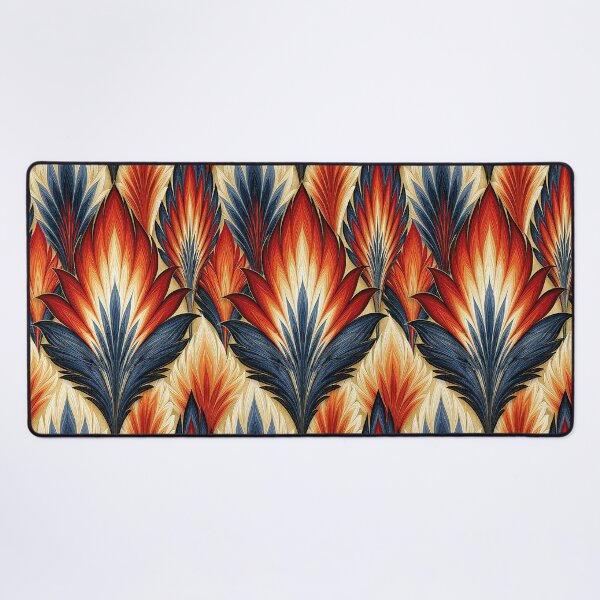 Item preview, Vivid Red and Amber Feathered Marbling Art designed and sold by Piotrek0001.