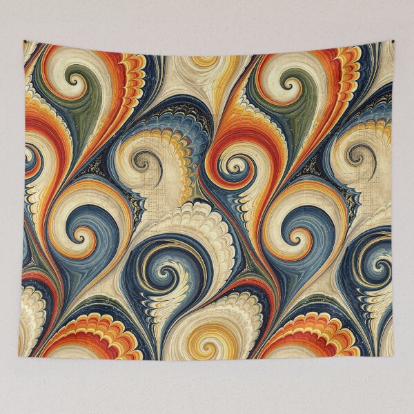 Item preview, Golden Parchment Marbled Scrollwork Art designed and sold by Piotrek0001.