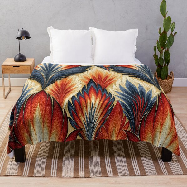 Item preview, Vivid Red and Amber Feathered Marbling Art designed and sold by Piotrek0001.