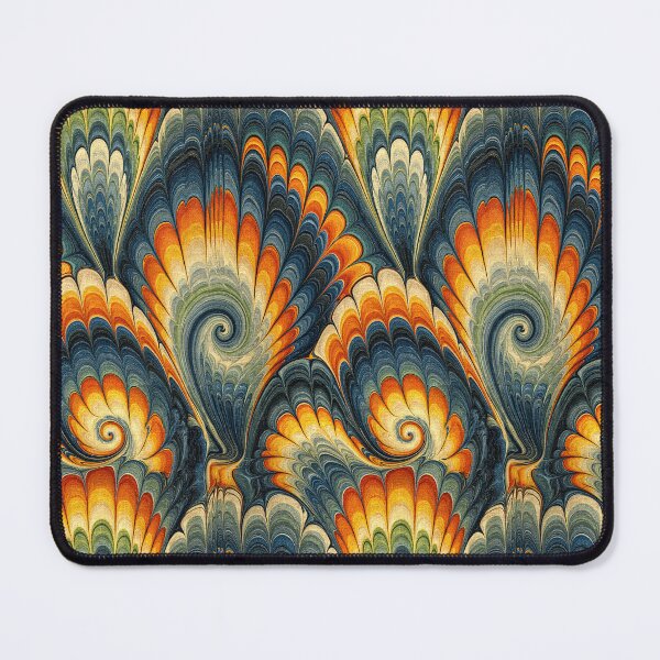 Item preview, Golden Ochre and Teal Fluid Swirl Pattern designed and sold by Piotrek0001.