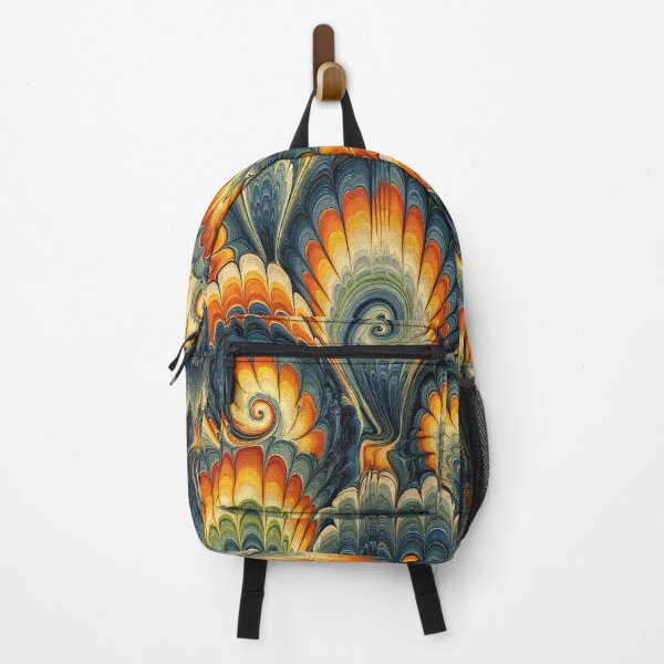 Item preview, Golden Ochre and Teal Fluid Swirl Pattern designed and sold by Piotrek0001.