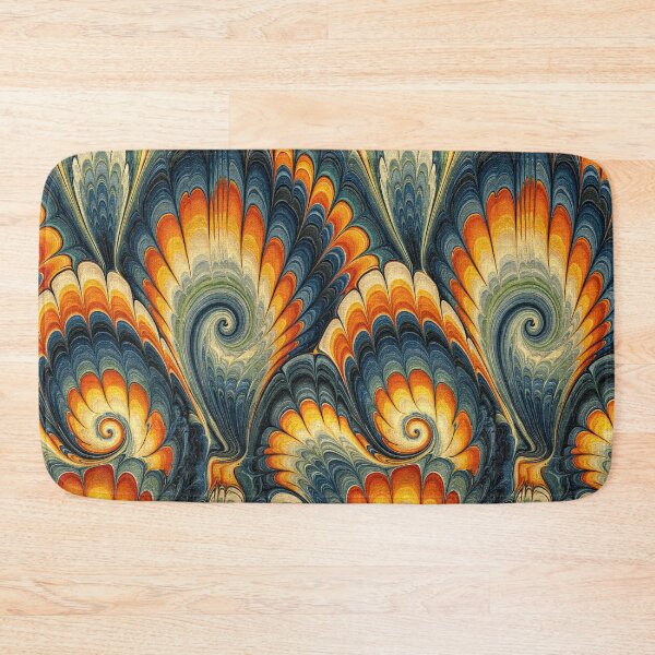 Item preview, Golden Ochre and Teal Fluid Swirl Pattern designed and sold by Piotrek0001.