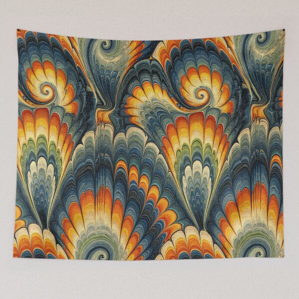 Item preview, Golden Ochre and Teal Fluid Swirl Pattern designed and sold by Piotrek0001.