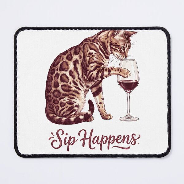 Item preview, Sip Happens – Funny Cat Wine Lover Design designed and sold by Kayshies8120.