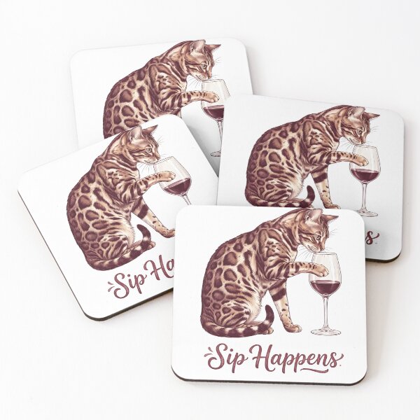 Item preview, Sip Happens – Funny Cat Wine Lover Design designed and sold by Kayshies8120.