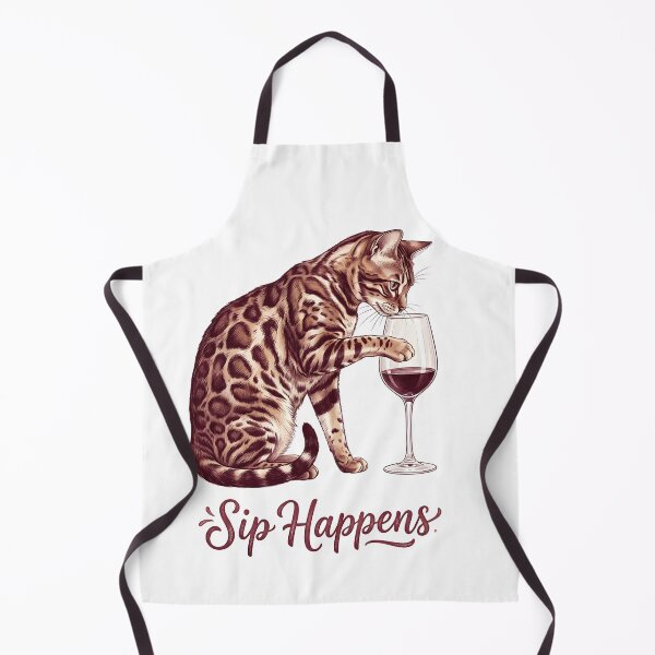 Item preview, Sip Happens – Funny Cat Wine Lover Design designed and sold by Kayshies8120.