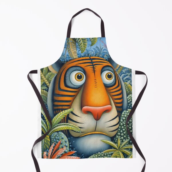 Item preview, Vibrant Artful Tiger Amidst Lush Green Jungle designed and sold by Artessie.