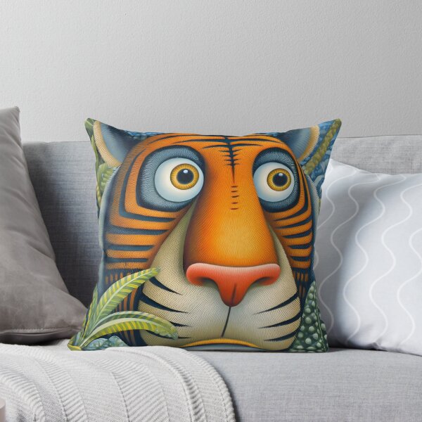 Item preview, Vibrant Artful Tiger Amidst Lush Green Jungle designed and sold by Artessie.