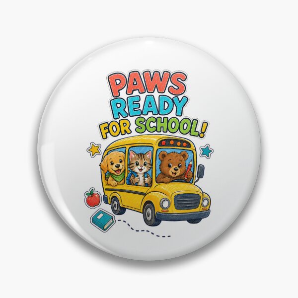 Item preview, Paws Ready for School – Cute Animal School Bus designed and sold by NinaCreator.