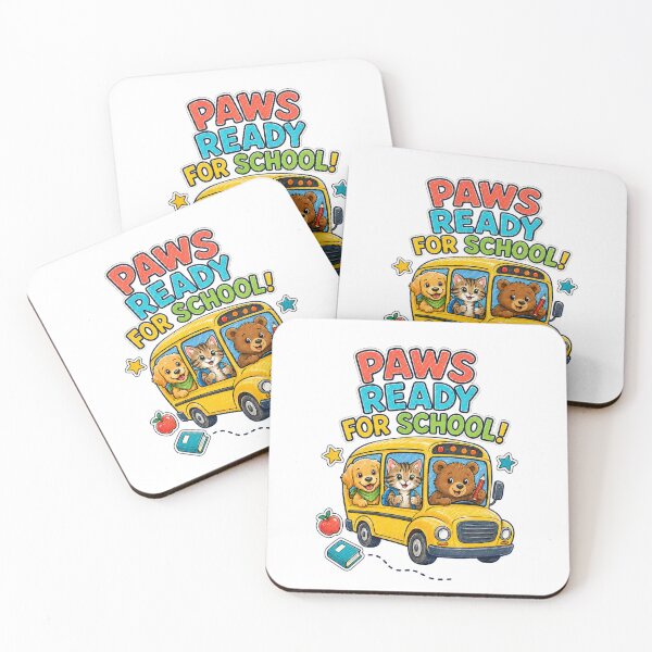Item preview, Paws Ready for School – Cute Animal School Bus designed and sold by NinaCreator.