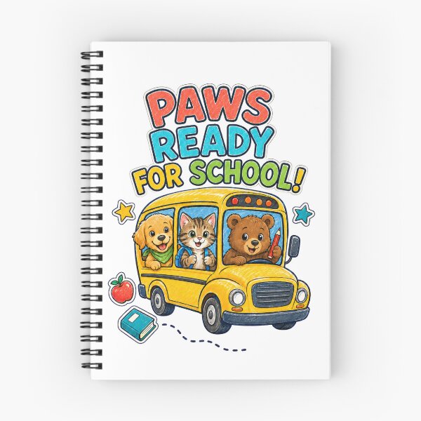Item preview, Paws Ready for School – Cute Animal School Bus designed and sold by NinaCreator.