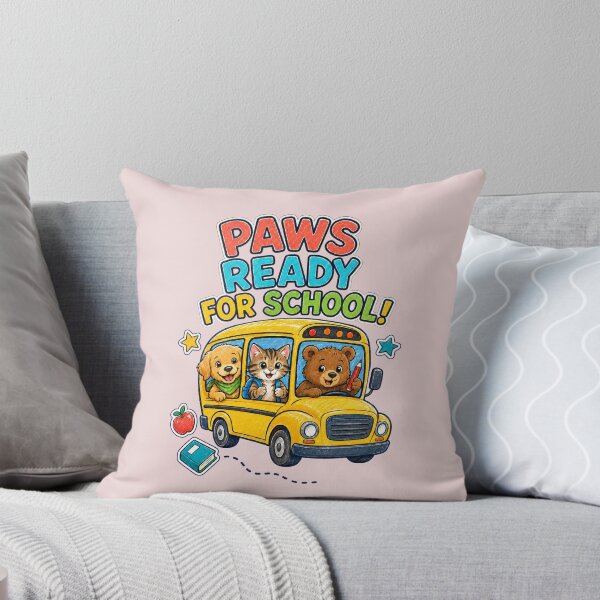Item preview, Paws Ready for School – Cute Animal School Bus designed and sold by NinaCreator.