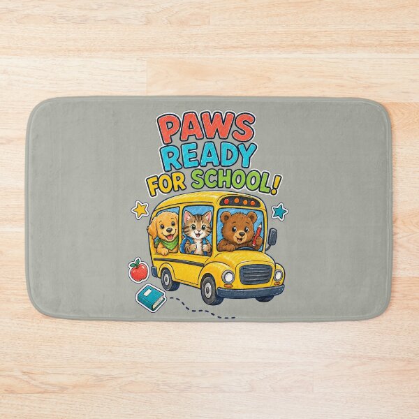 Item preview, Paws Ready for School – Cute Animal School Bus designed and sold by NinaCreator.