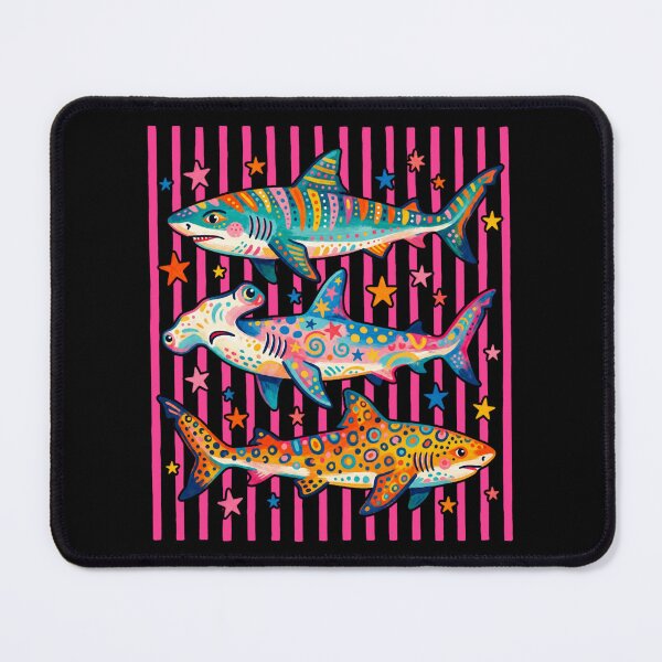 Item preview, colorful pop art shark parade designed and sold by GloriaSouth12.