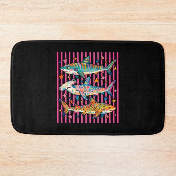 Item preview, colorful pop art shark parade designed and sold by GloriaSouth12.