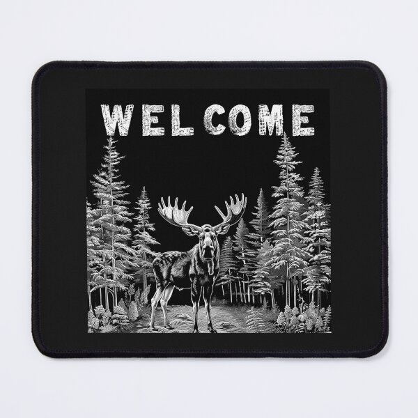 Item preview, Welcome Moose Forest – Rustic Woodland Cabin Decor designed and sold by inkoutninja.