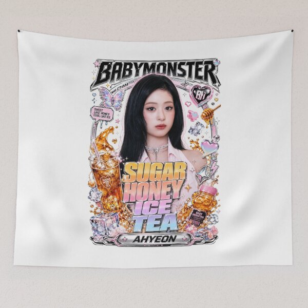 Item preview, Beautiful Ahyeon BABYMONSTER Sugar Honey Ice Tea Pink Pearl Art designed and sold by Valereekmerch.