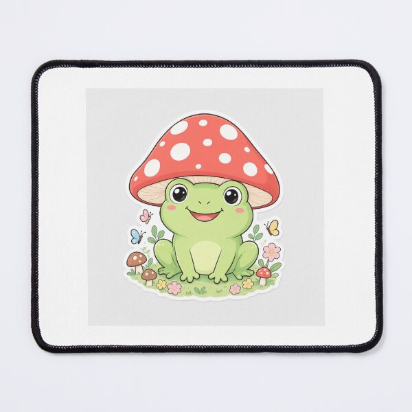 Item preview, Cute Mushroom Frog Sticker | Kawaii Cottagecore Frog | Nature Vinyl Sticker designed and sold by usaniya.