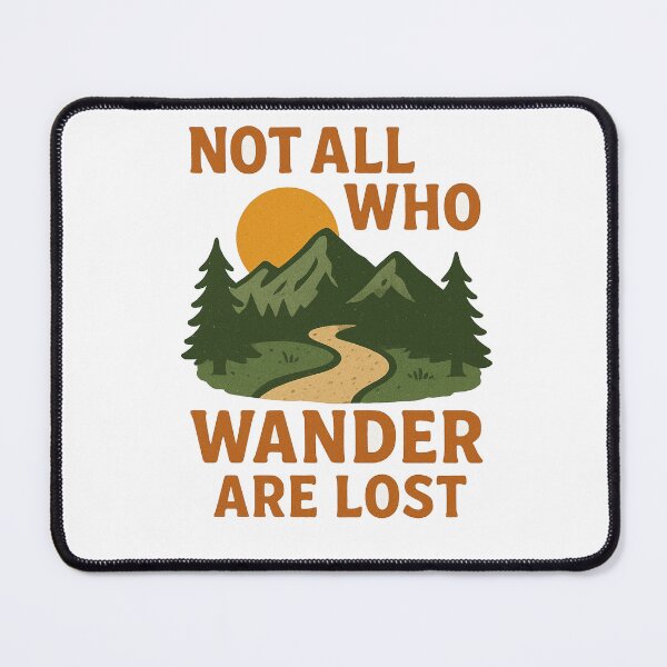 Item preview, Not All Who Wander Are Lost – Vintage Adventure Mountain Design designed and sold by RelateAndTee.