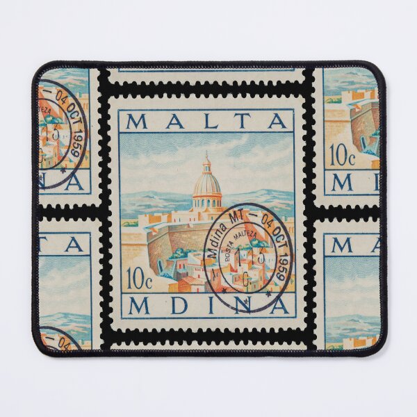 Item preview, Mdina Malta Hilltop Citadel Limestone Walls Stamp Sticker designed and sold by stickercuffs.