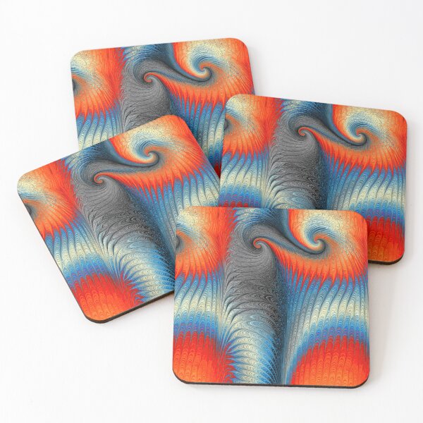 Item preview, Red and Slate Blue Geometric Marbling Flow designed and sold by Piotrek0001.