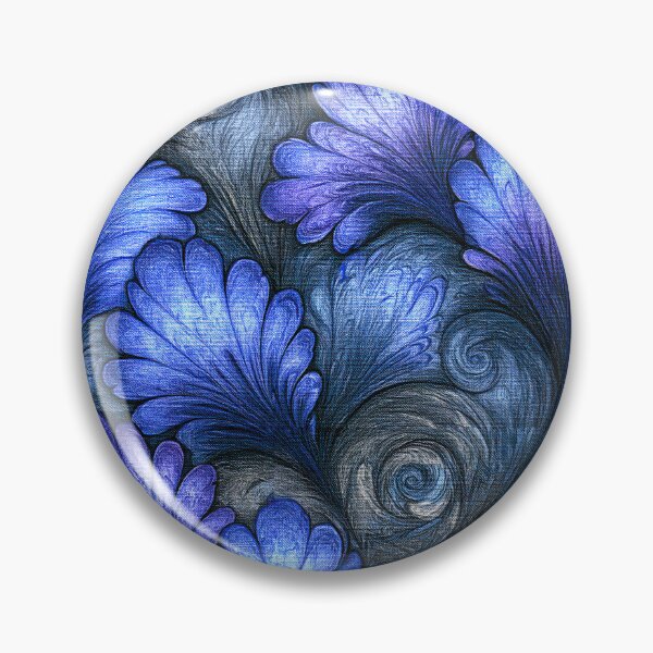Item preview, Deep Blue Rose Patterned Marbled Art designed and sold by Piotrek0001.