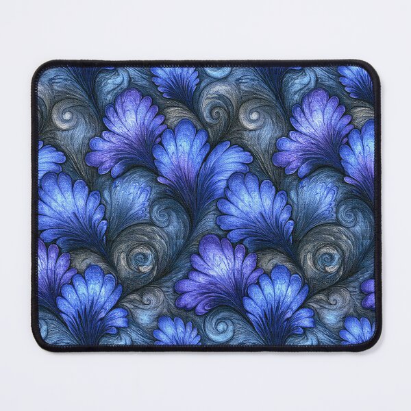 Item preview, Deep Blue Rose Patterned Marbled Art designed and sold by Piotrek0001.