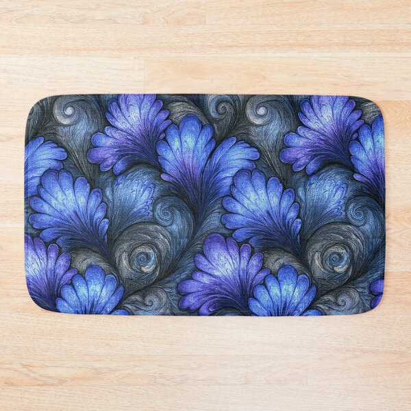 Item preview, Deep Blue Rose Patterned Marbled Art designed and sold by Piotrek0001.
