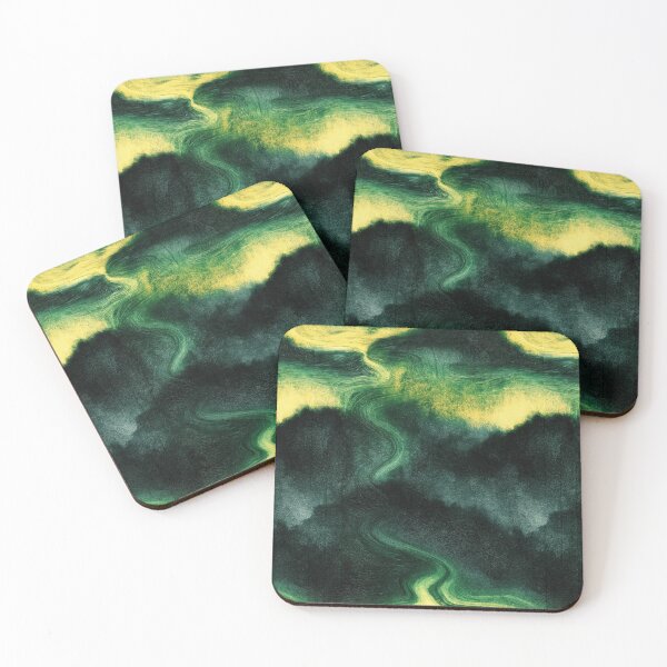 Item preview, Midnight Moss Topographic Marbled Abstract designed and sold by Piotrek0001.