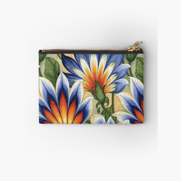 Item preview, Vibrant Blue and Orange Floral Marbling designed and sold by Piotrek0001.