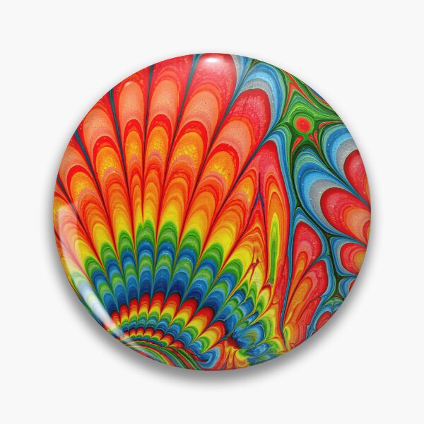 Item preview, Psychedelic Rainbow Feather Marbled Art designed and sold by Piotrek0001.