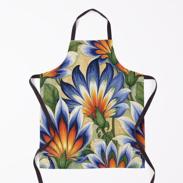 Item preview, Vibrant Blue and Orange Floral Marbling designed and sold by Piotrek0001.