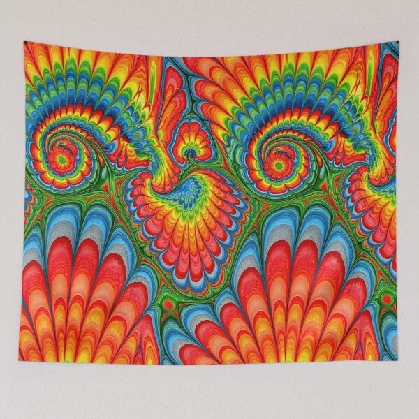Item preview, Psychedelic Rainbow Feather Marbled Art designed and sold by Piotrek0001.