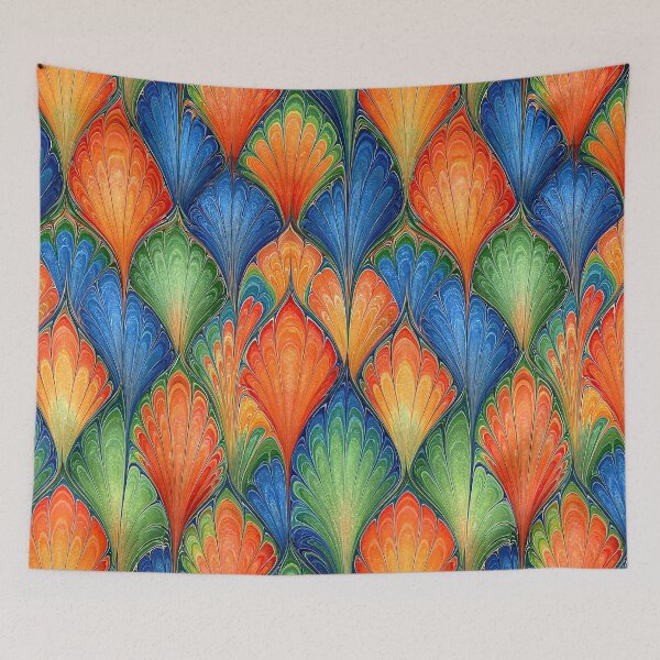 Item preview, Intricate Teal and Copper Scalloped Marble designed and sold by Piotrek0001.