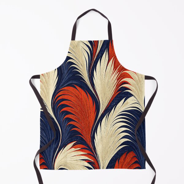 Item preview, Navy and Cream Feathered Plume Marbling designed and sold by Piotrek0001.