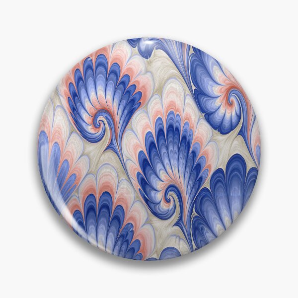 Item preview, Celestial Blue and Gold Floral Marbled Flow designed and sold by Piotrek0001.