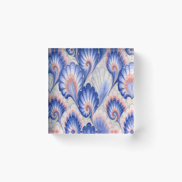 Item preview, Celestial Blue and Gold Floral Marbled Flow designed and sold by Piotrek0001.
