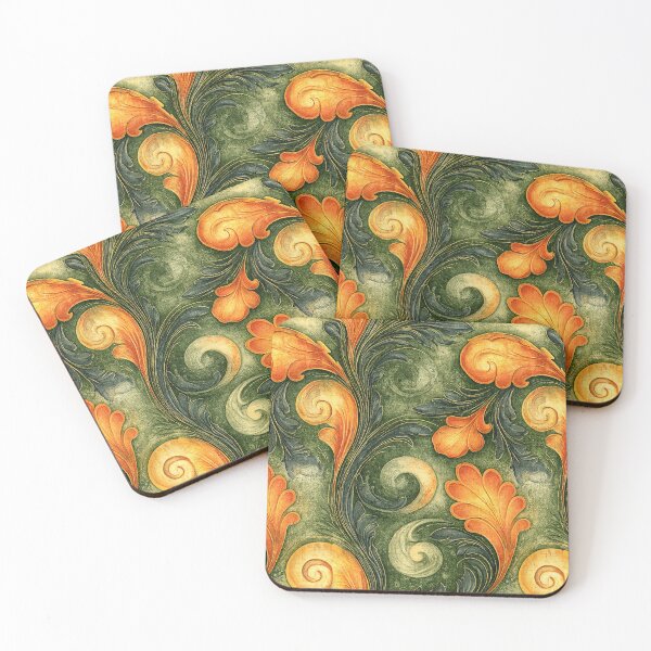 Item preview, Antique Moss and Amber Swirl Marbling designed and sold by Piotrek0001.