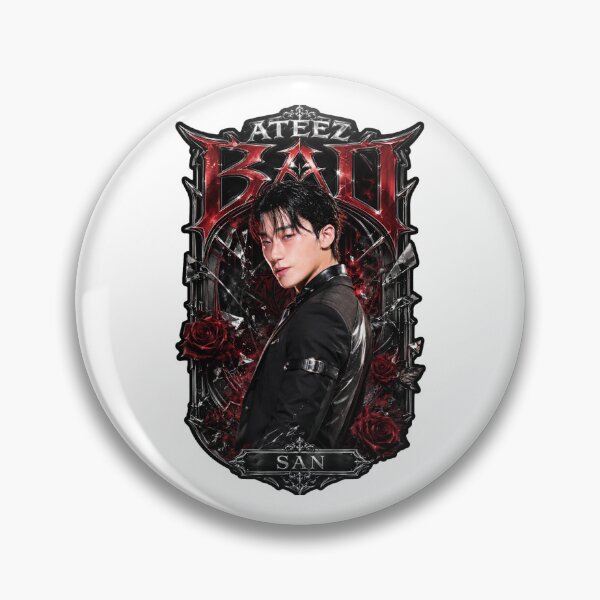 Item preview, Choi San ATEEZ BAD Track Retro Warm Flame Chain Merch Design designed and sold by Valeree Store.