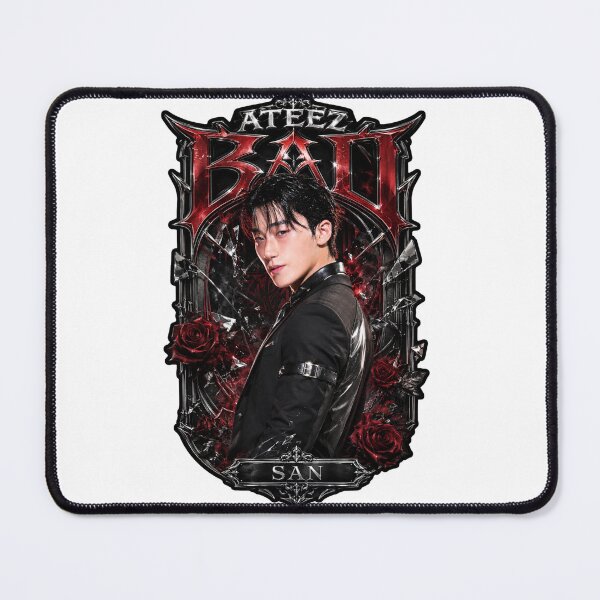 Item preview, Choi San ATEEZ BAD Track Retro Warm Flame Chain Merch Design designed and sold by Valeree Store.